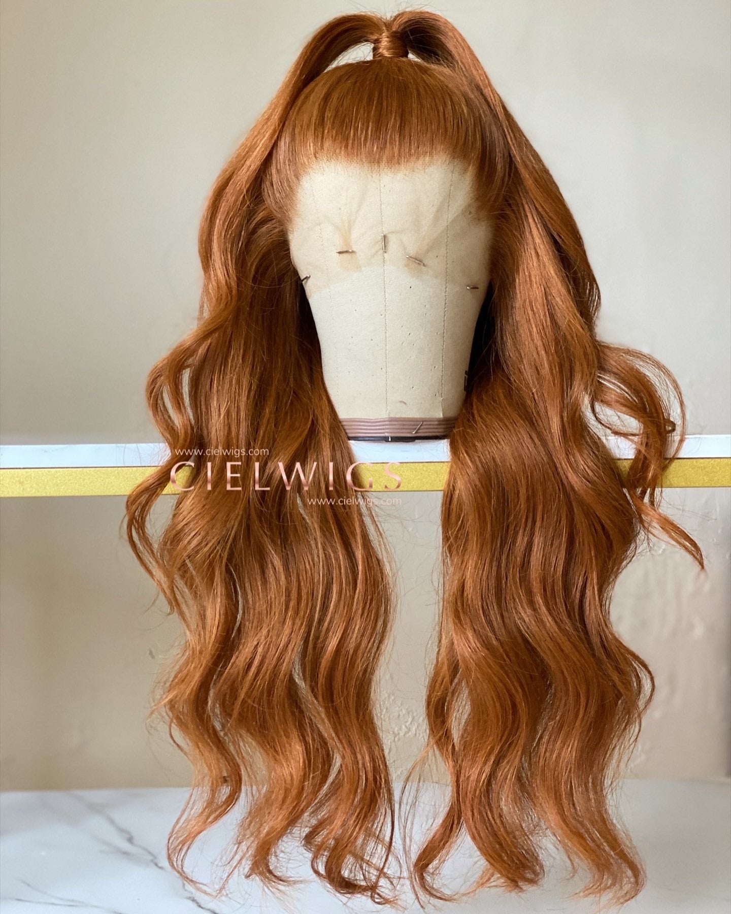 Ginger hair color HD frontal wig