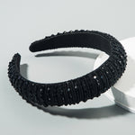Load image into Gallery viewer, Black Glam diamond bling headband  

