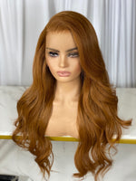 Load image into Gallery viewer, Ginger hair color HD frontal wig
