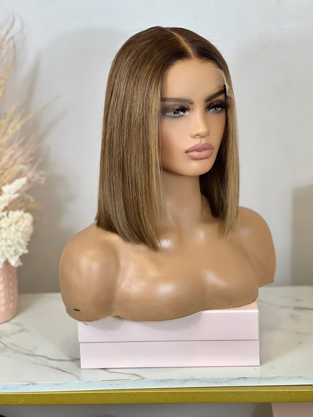 Ready to ship blonde bob wig. hd lace