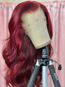 Red burgundy hd lace wig
