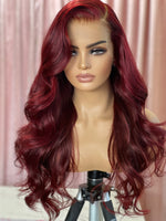 Charger l&#39;image dans la galerie, Red burgundy hd lace wig
