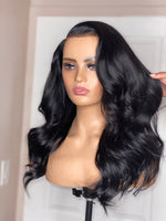 Load image into Gallery viewer, Jet black HD Lace closure wig
