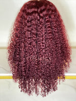 Load image into Gallery viewer, Red burgundy curly wig
