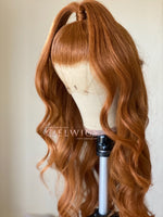 Load image into Gallery viewer, Ginger hair color HD frontal wig
